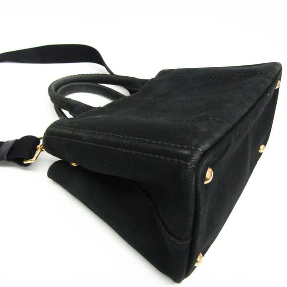 Prada Canapa S Size 1BG439 Women's Canvas Shoulder Bag,Tote Bag Black - Picture 5 of 16